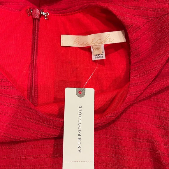 Ruby red fit and flare Anthropologie dress ✨ - Picture 4 of 4